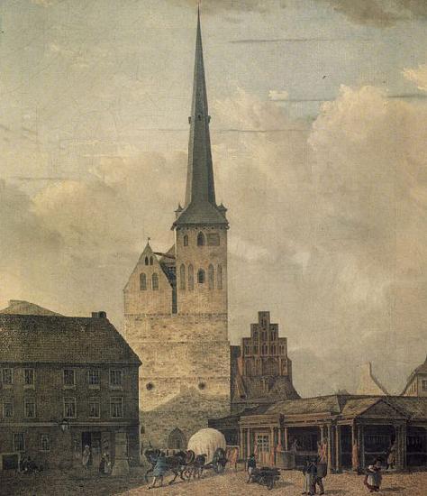 Johann Heinrich Hintze Berlin, Nikolaikirche von Westen